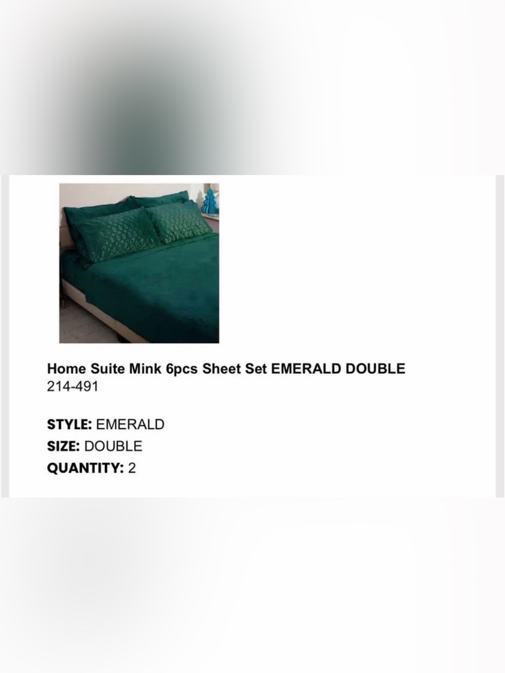 Homesuite mink 6-piece sheet set (Double/full)